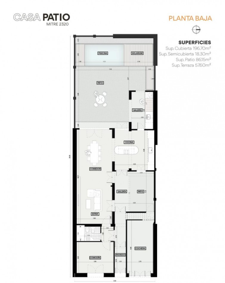 Casa 3 Dormitorios con Piscina y Cochera Barrio Abasto Mitre 2300